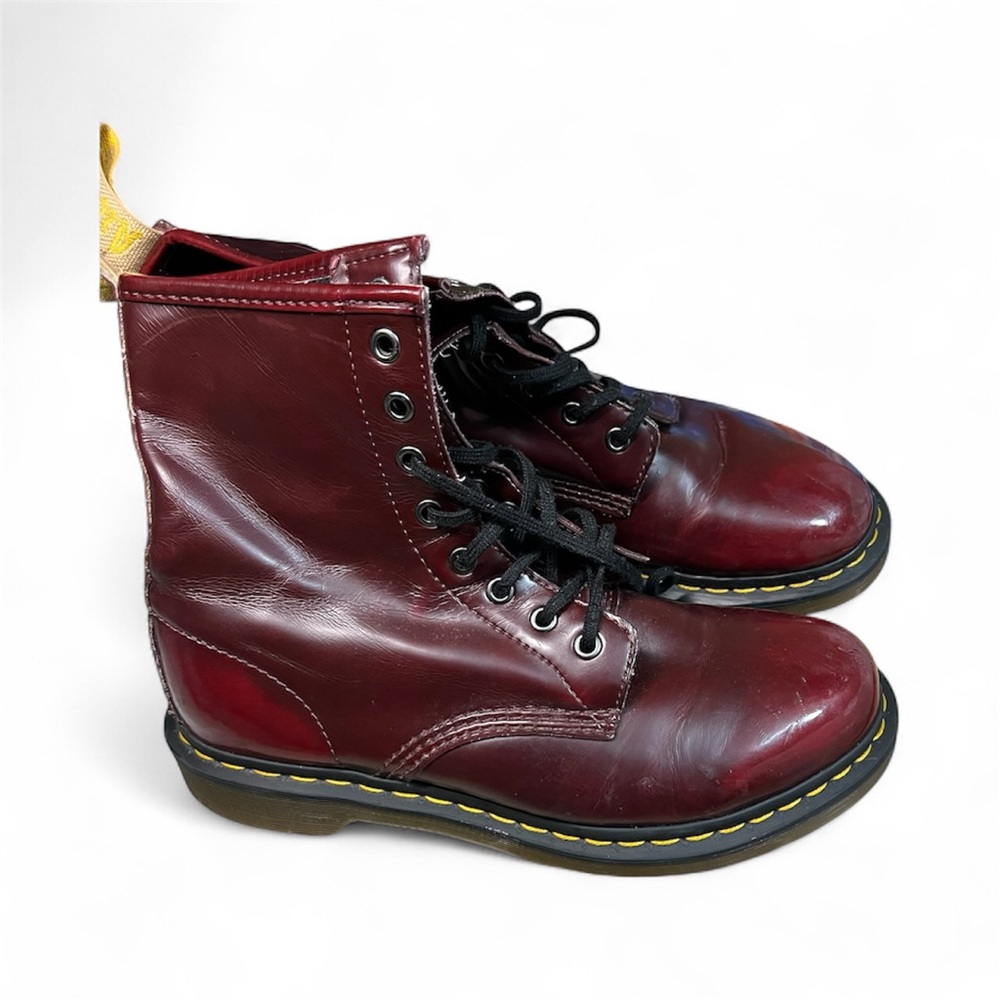 Dr. Martens Burgundy Leather Boots